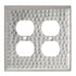 Hand Hammered Duplex Outlet Switch Wall Plate - Brushed Nickel Finish